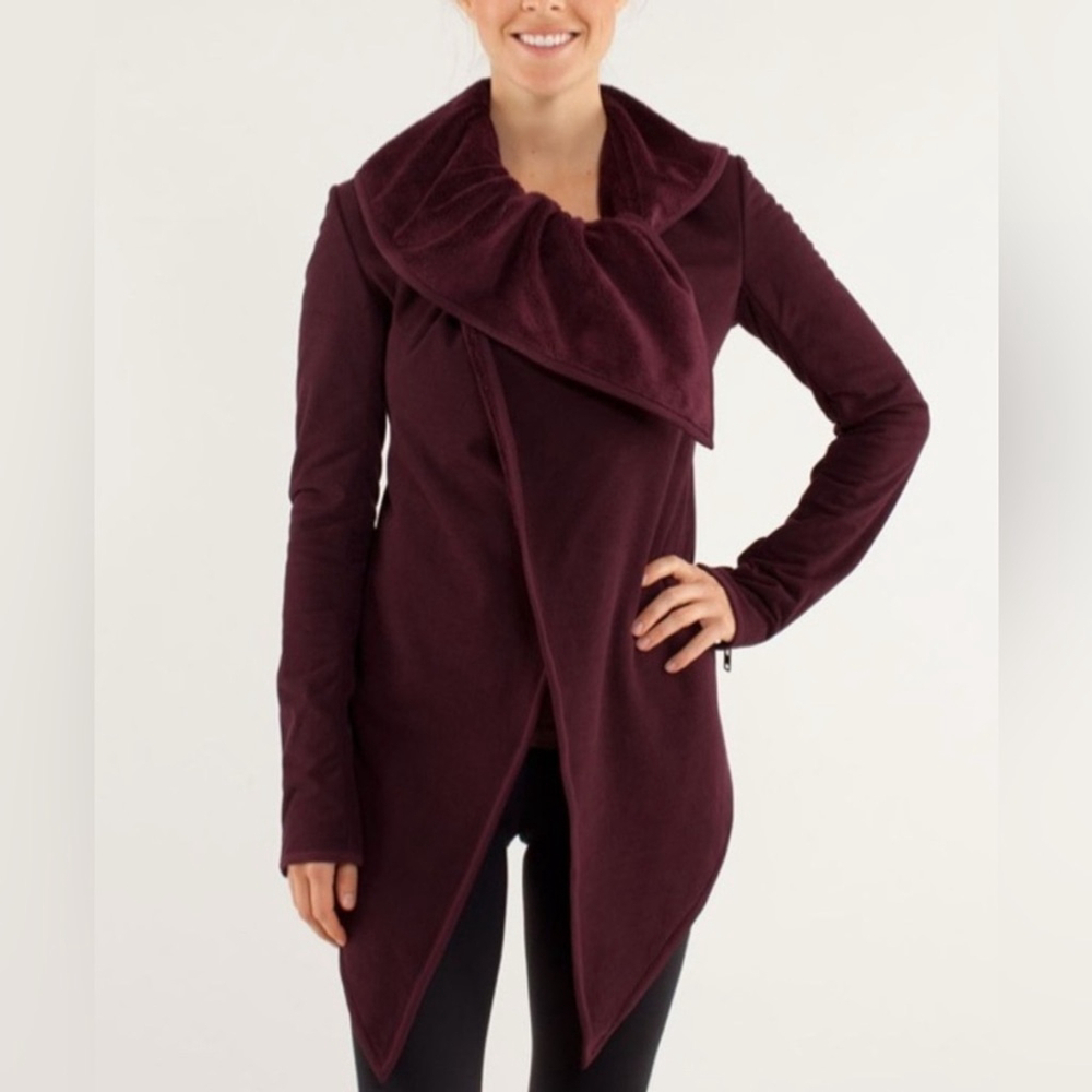 Lululemon presence of mind jacket size 4 in Bordeaux drama - Picture 3 of 13
